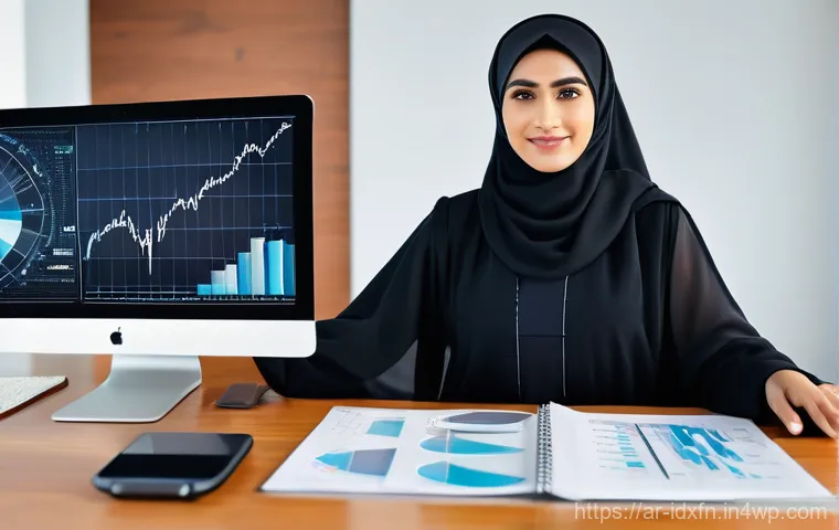 인덱스 펀드와 경제 지표의 연관성 - **Prompt:** A confident and thoughtful young Arab man, dressed in a contemporary and modest business...